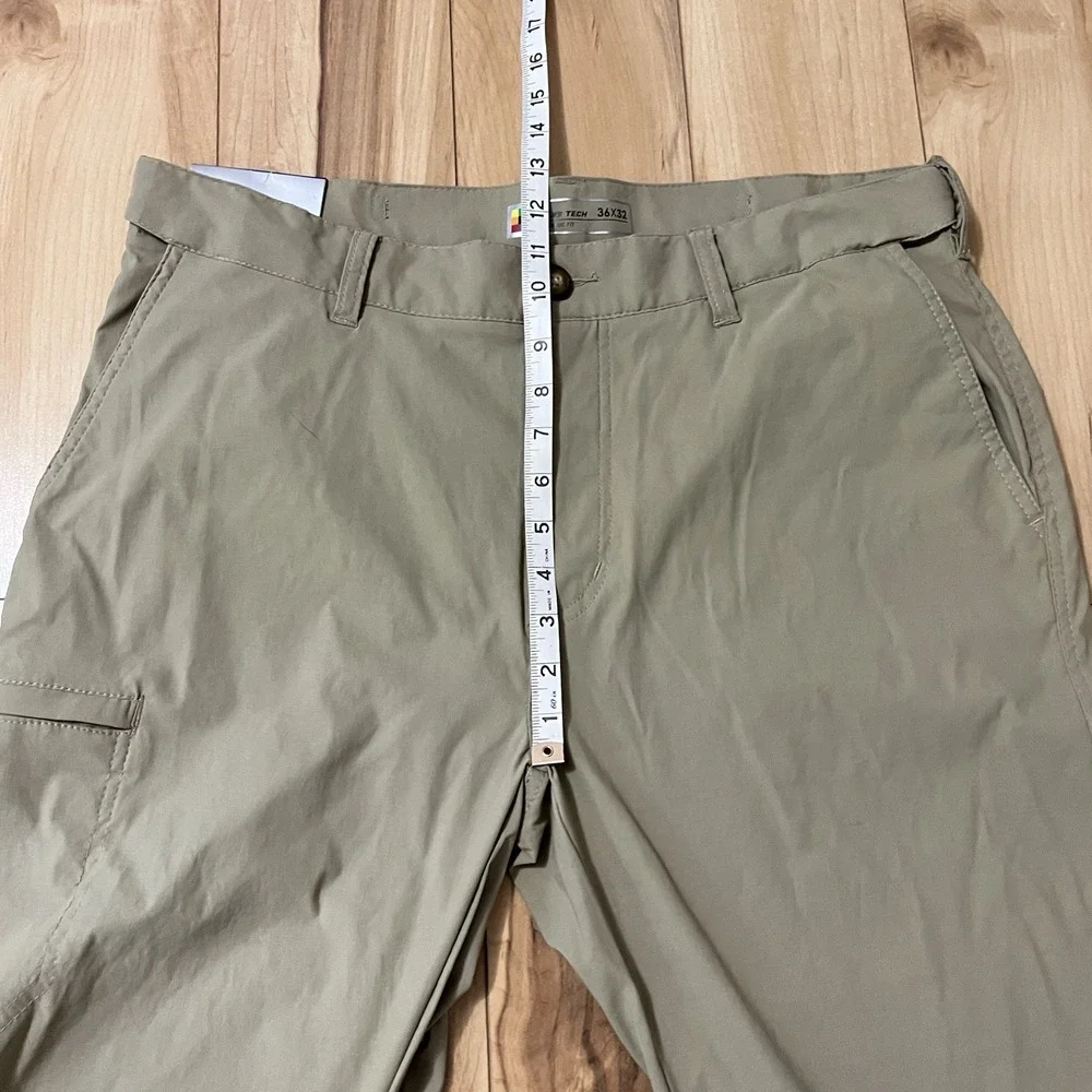 NWT UB TECH Men's Flex Waist Chino Pant Sz 36X32  Khaki Classic Fit Technical